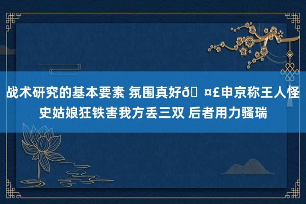 战术研究的基本要素 氛围真好🤣申京称王人怪史姑娘狂铁害我方丢三双 后者用力骚瑞