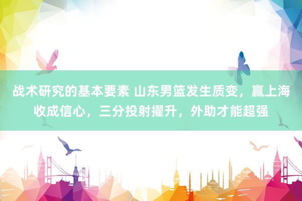 战术研究的基本要素 山东男篮发生质变，赢上海收成信心，三分投射擢升，外助才能超强