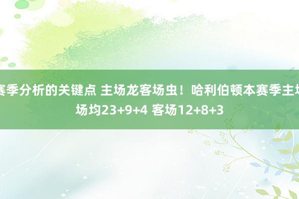 赛季分析的关键点 主场龙客场虫！哈利伯顿本赛季主场场均23+9+4 客场12+8+3