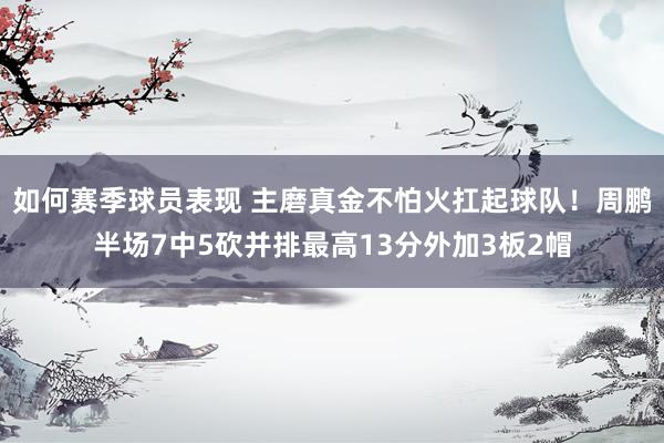 如何赛季球员表现 主磨真金不怕火扛起球队！周鹏半场7中5砍并排最高13分外加3板2帽