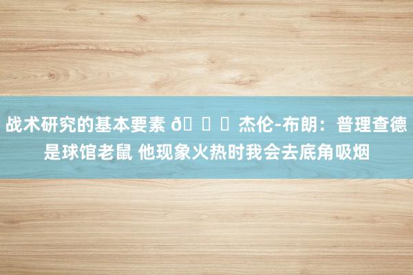 战术研究的基本要素 😂杰伦-布朗：普理查德是球馆老鼠 他现象火热时我会去底角吸烟