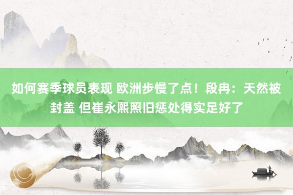 如何赛季球员表现 欧洲步慢了点！段冉：天然被封盖 但崔永熙照旧惩处得实足好了