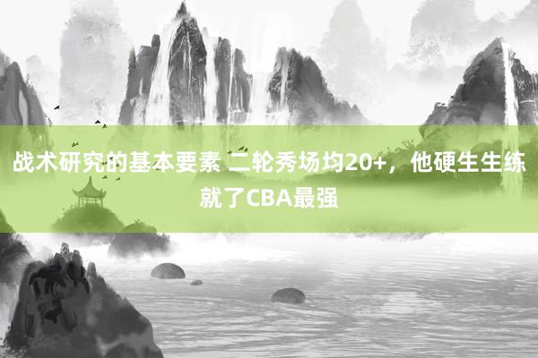 战术研究的基本要素 二轮秀场均20+，他硬生生练就了CBA最强