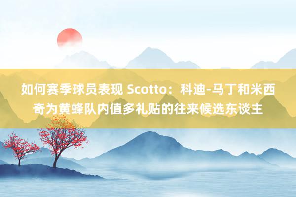 如何赛季球员表现 Scotto：科迪-马丁和米西奇为黄蜂队内值多礼贴的往来候选东谈主